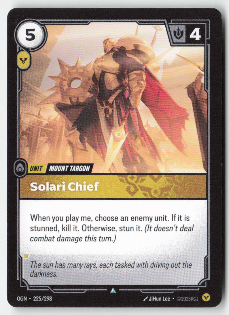 Solari Chief #225/298 - Origins - Riftbound - Uncommon - Lightly Played
