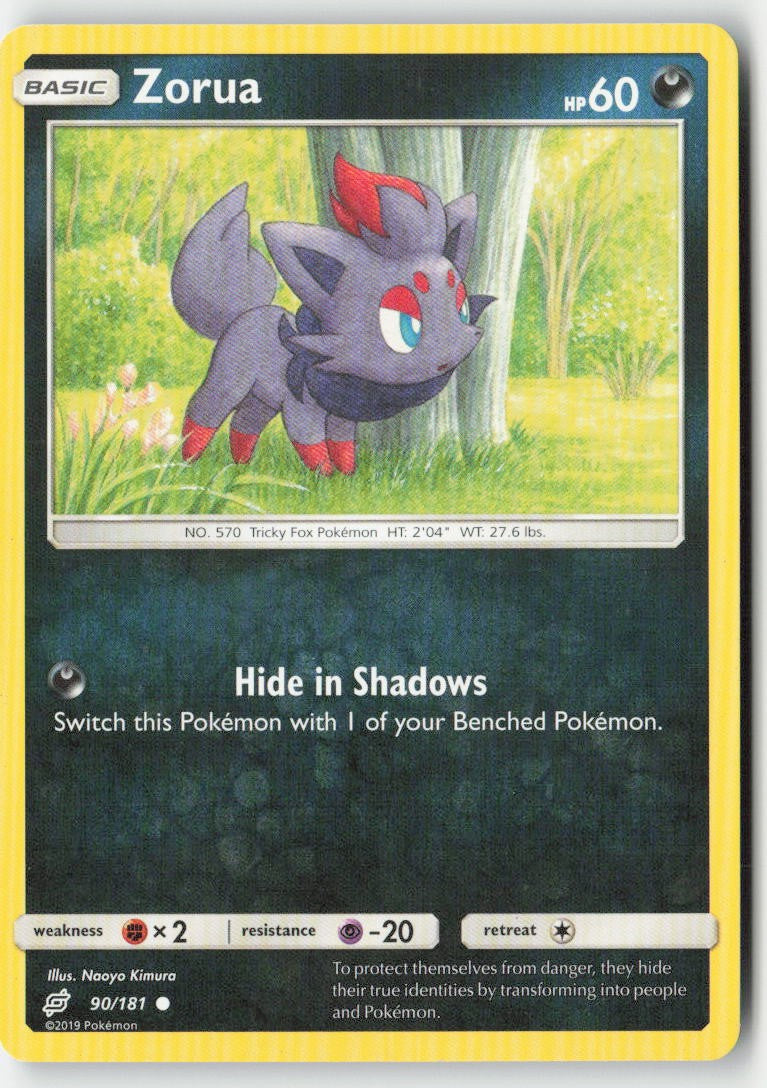 Zorua 90/181 Regular Team Up Moderately Played