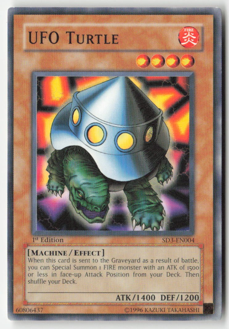 UFO Turtle SD3-EN004 1st Edition Common Moderately Played, Front