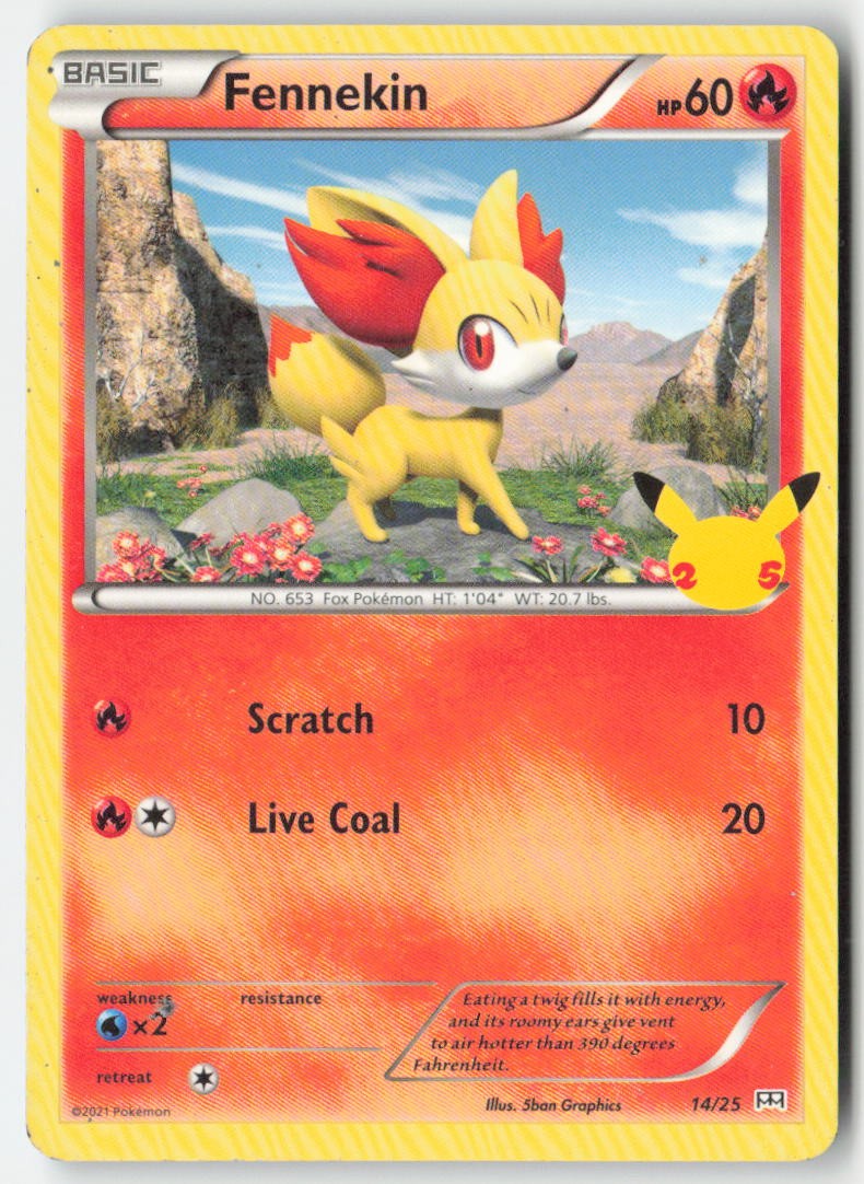 Fennekin 14/25 Regular McDonald's Collection 2021 Moderately Played