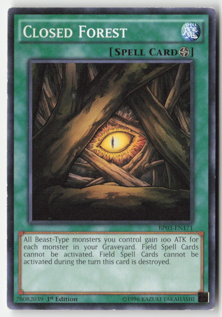Closed Forest BP03-EN171 1st Edition Common Moderately Played