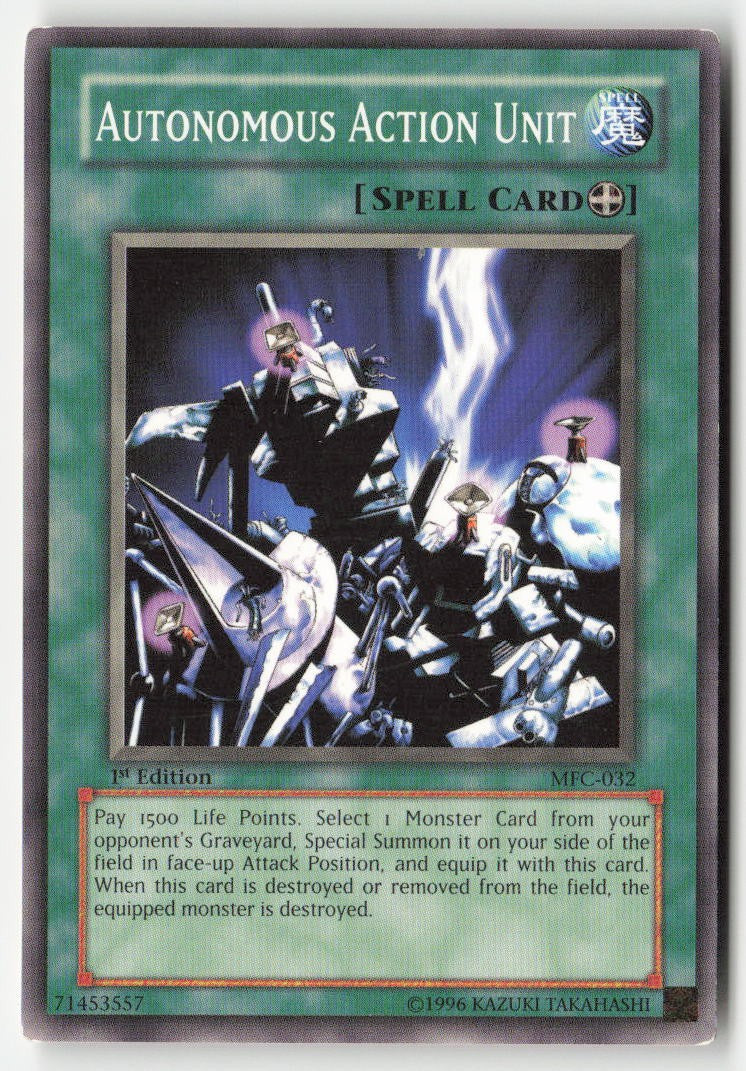 Autonomous Action Unit MFC-032 1st Edition Common Moderately Played, Front