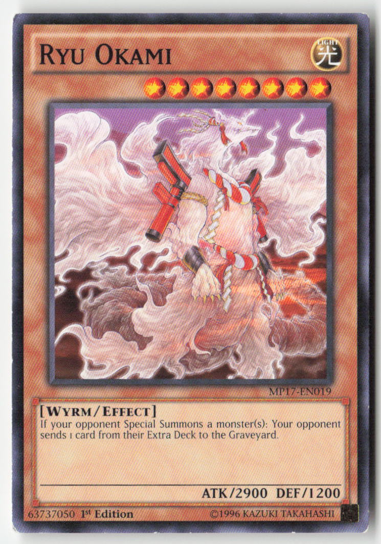 Ryu Okami MP17-EN019 1st Edition Common Moderately Played
