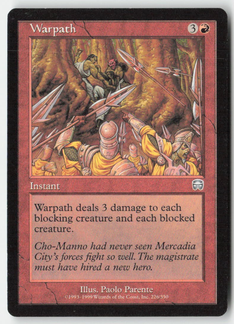 Warpath MMQ 226 Uncommon Moderately Played, Front