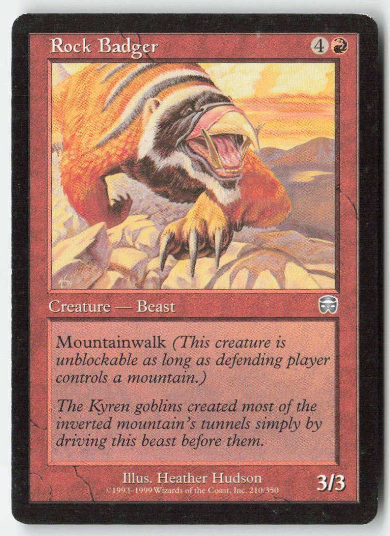 Rock Badger MMQ 210 Uncommon Moderately Played, Front