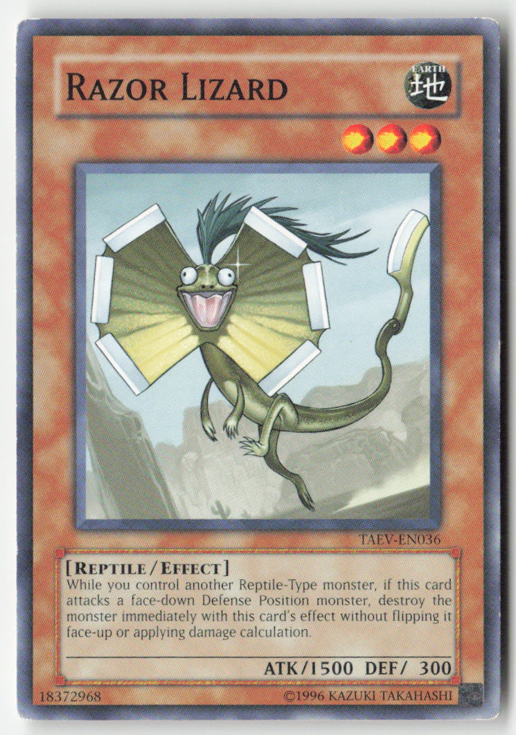 Razor Lizard TAEV-EN036 Unlimited Common Moderately Played, Front
