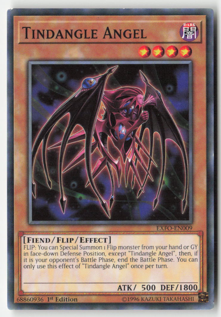 Tindangle Angel EXFO-EN009 1st Edition Common Moderately Played, Front