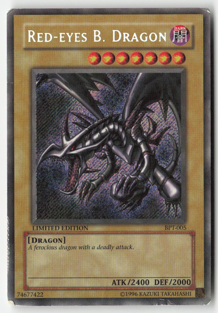 Red-Eyes Black Dragon BPT-005 Limited Edition Secret Rare Heavily Played