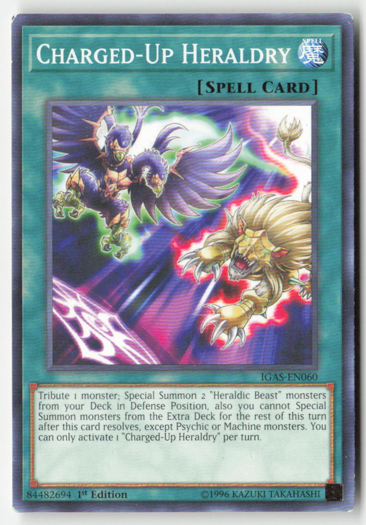 Charged-Up Heraldry IGAS-EN060 1st Edition Common Moderately Played, Front