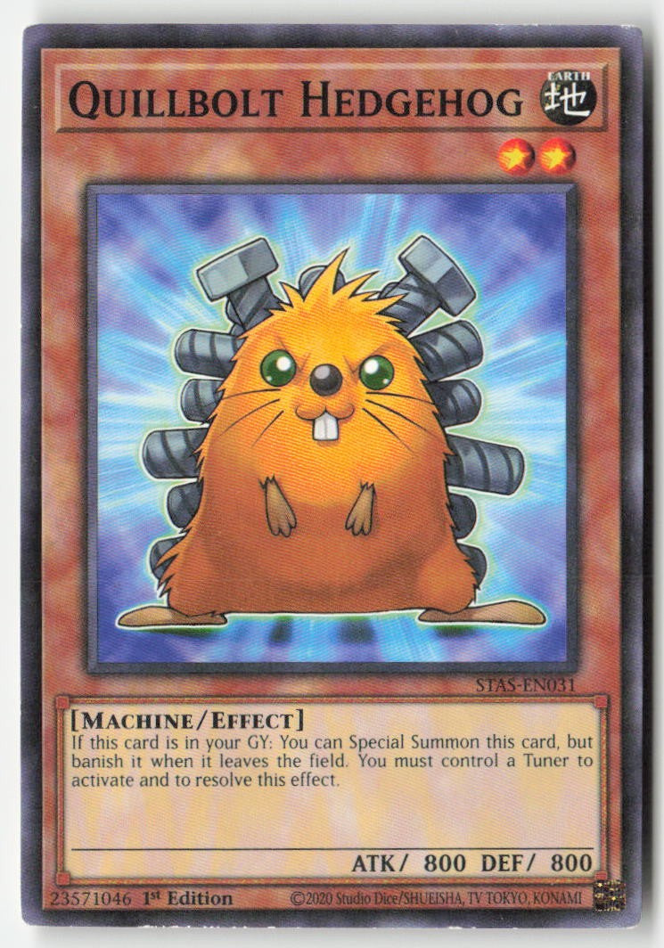 Quillbolt Hedgehog STAS-EN031 1st Edition Common Moderately Played