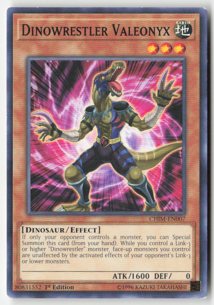 Dinowrestler Valeonyx CHIM-EN007 1st Edition Common Moderately Played