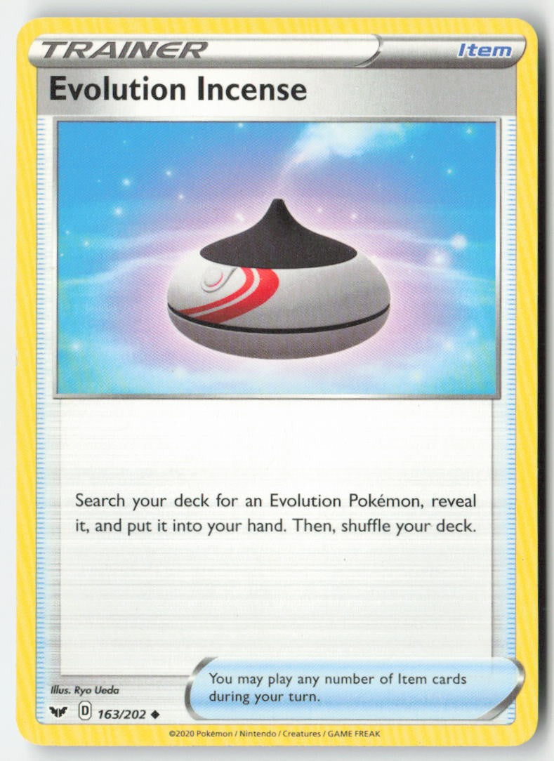 Evolution Incense 163/202 Regular Sword & Shield Moderately Played
