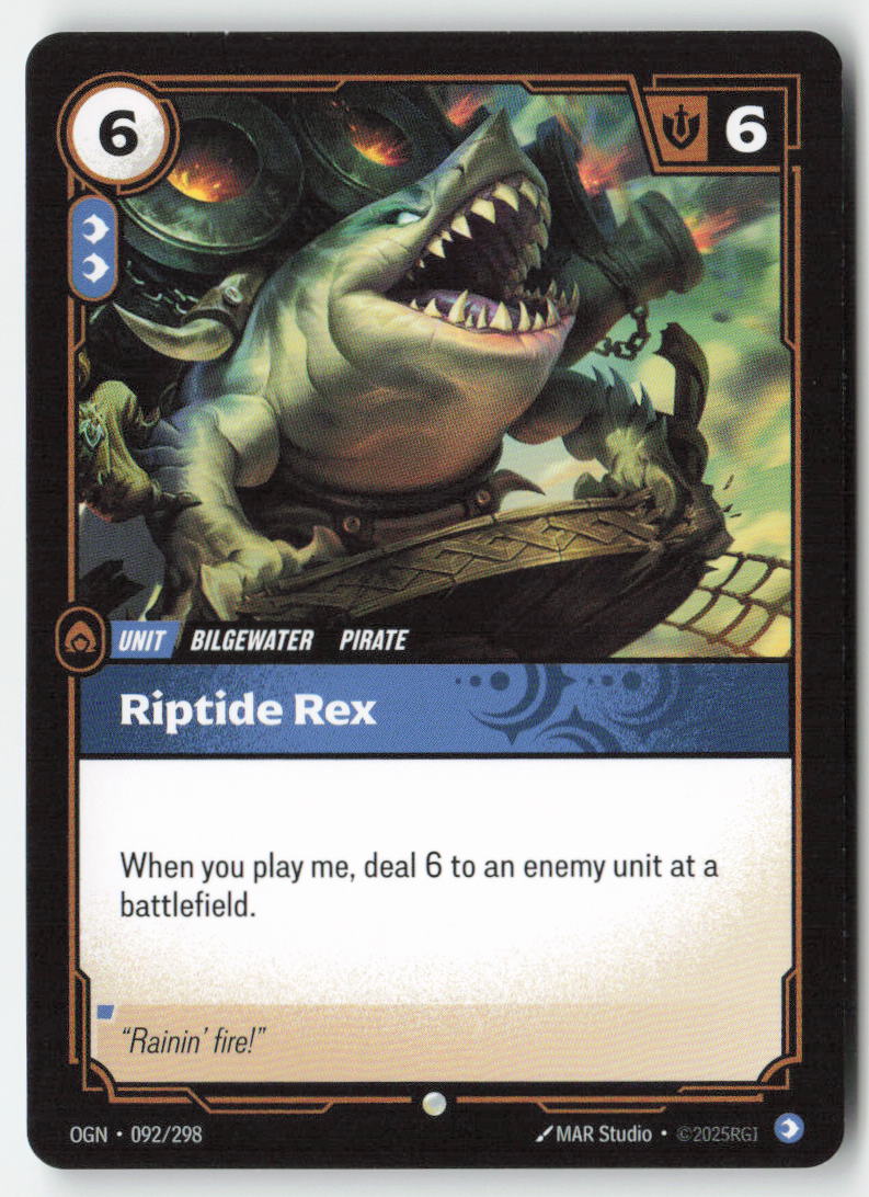Riptide Rex #092/298 - Origins - Riftbound - Common - Lightly Played