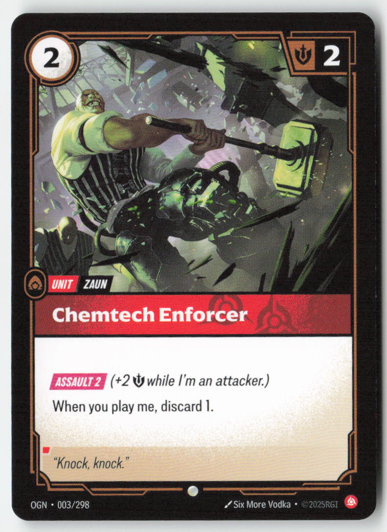 Chemtech Enforcer #003/298 - Origins - Riftbound - Common - Lightly Played