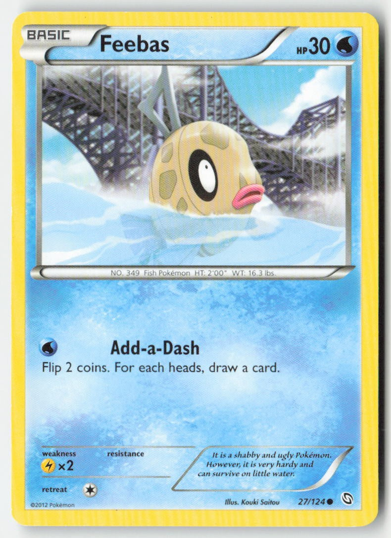 Feebas 27/124 Regular Dragons Exalted Moderately Played, Front