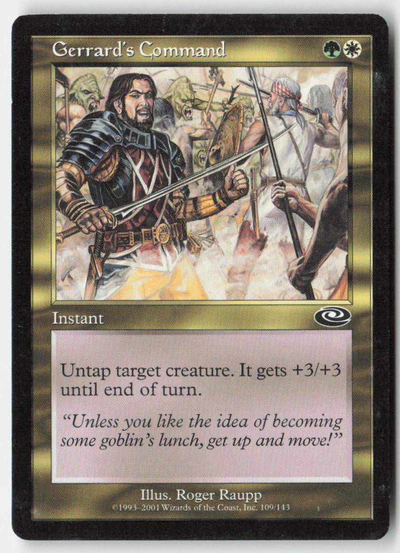 Gerrard's Command PLS 109 Common Moderately Played, Front