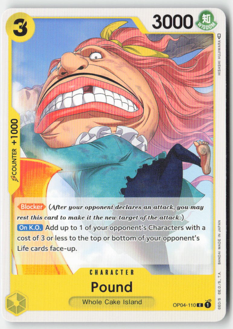 Pound OP04-110 Normal Common Lightly Played