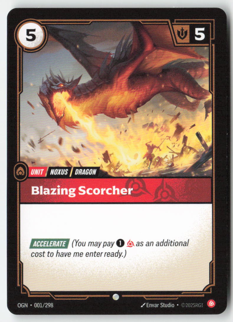 Blazing Scorcher #001/298 - Origins - Riftbound - Common - Lightly Played