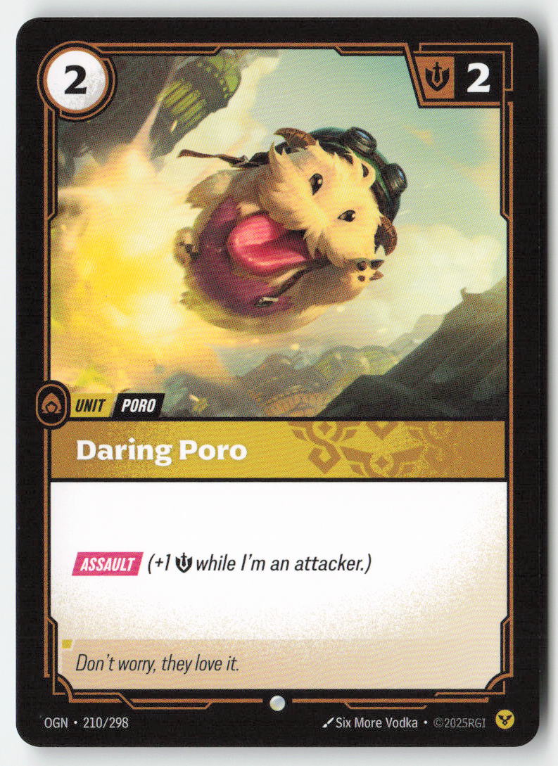 Daring Poro #210/298 - Origins - Riftbound - Common - Lightly Played