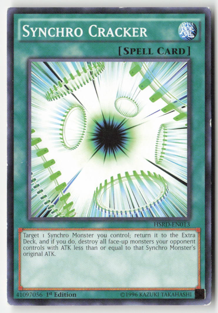Synchro Cracker HSRD-EN013 1st Edition Common Moderately Played, Front