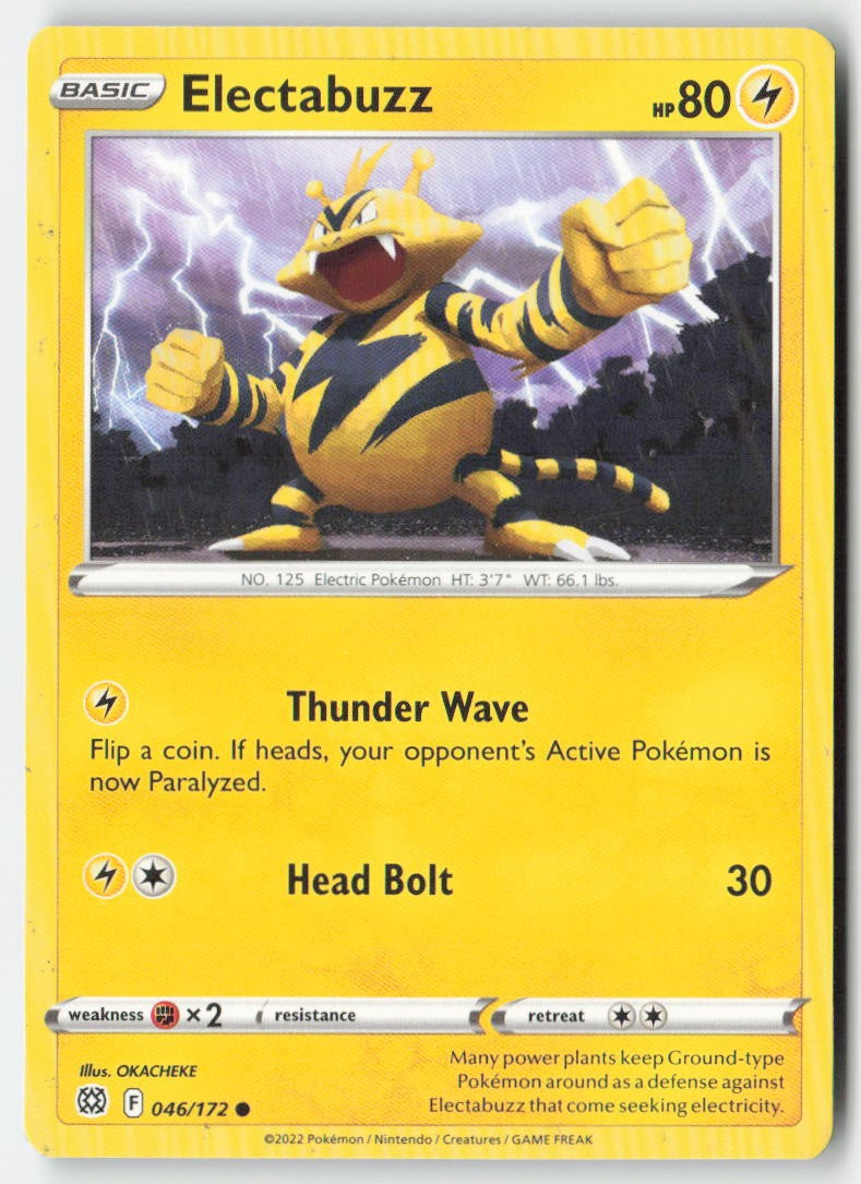 Electabuzz 046/172 Regular Brilliant Stars Moderately Played
