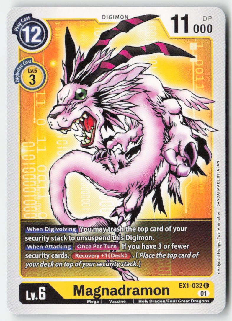 Magnadramon EX1-032 Normal Uncommon Near Mint, Front
