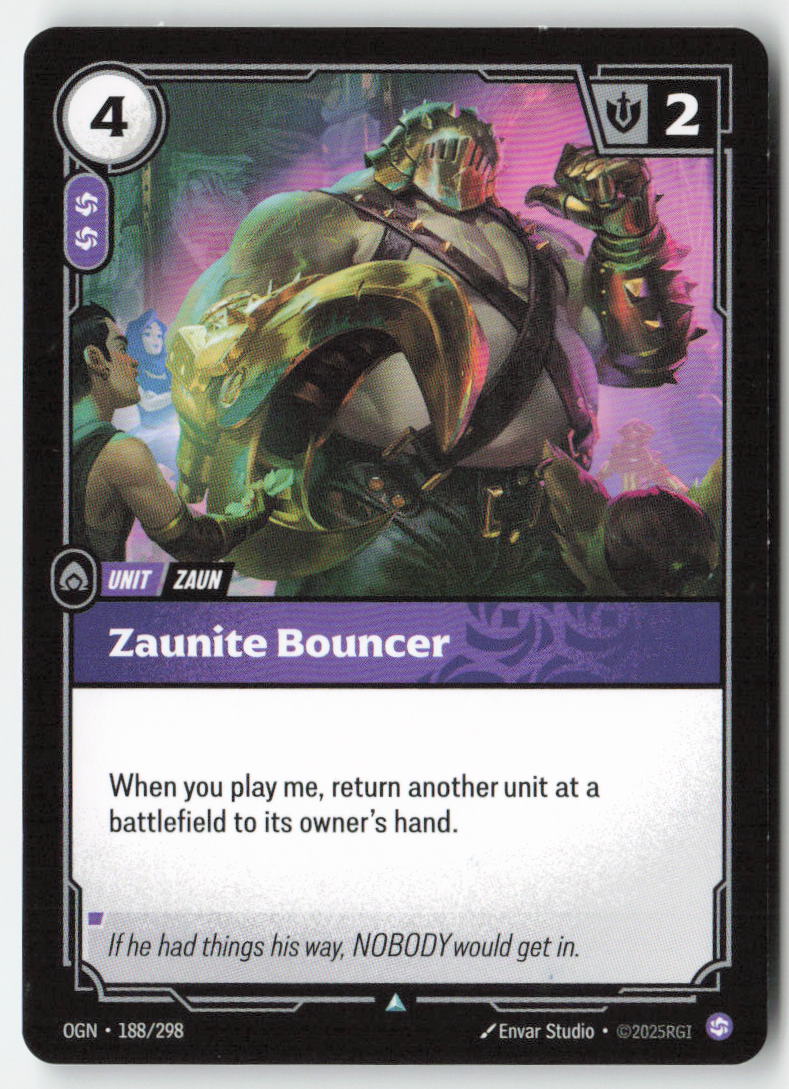 Zaunite Bouncer #188/298 - Origins - Riftbound - Uncommon - Lightly Played