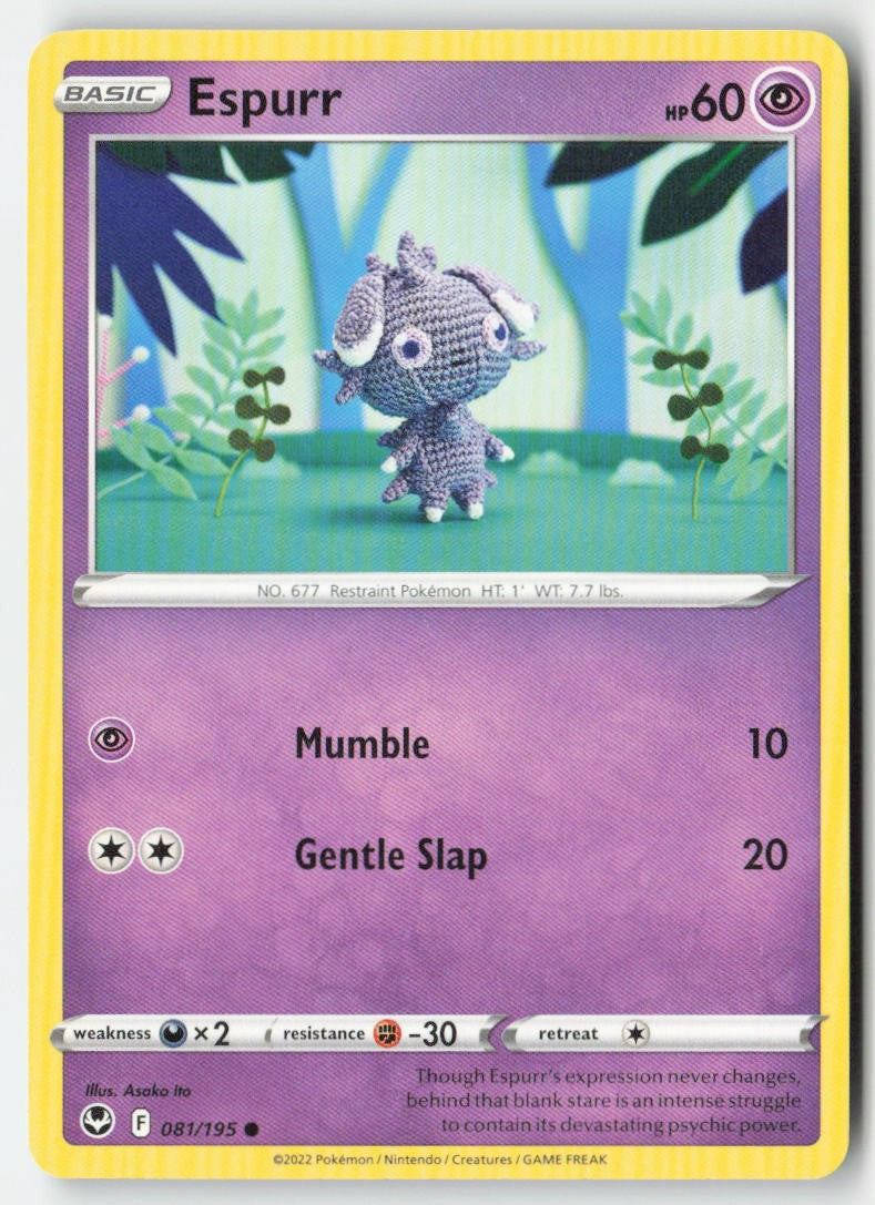 Espurr 081/195 Regular Silver Tempest Moderately Played