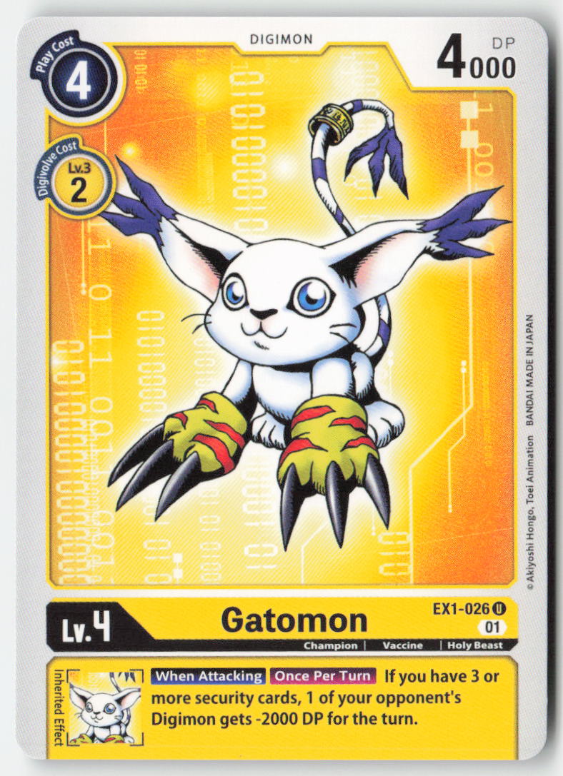 Gatomon EX1-026 Normal Uncommon Near Mint, Front