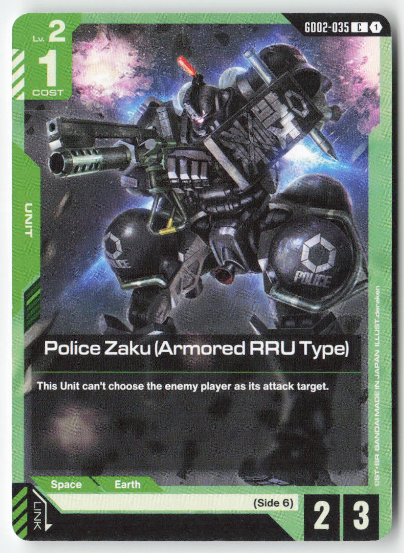 Police Zaku (Armored RRU Type) GD02-035 Common Normal Lightly Played