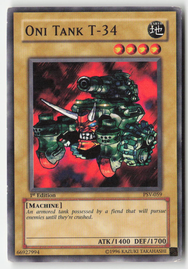 Oni Tank T-34 PSV-059 1st Edition Common Moderately Played, Front