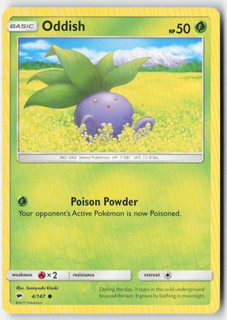 Oddish 4/147 Regular Burning Shadows Moderately Played