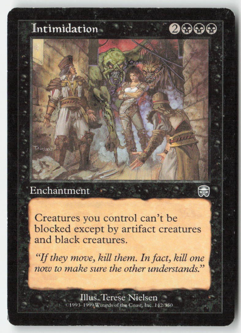 Intimidation MMQ 142 Uncommon Moderately Played
