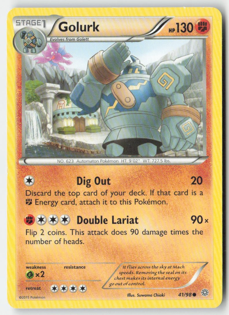 Golurk 41/98 Regular Ancient Origins Moderately Played