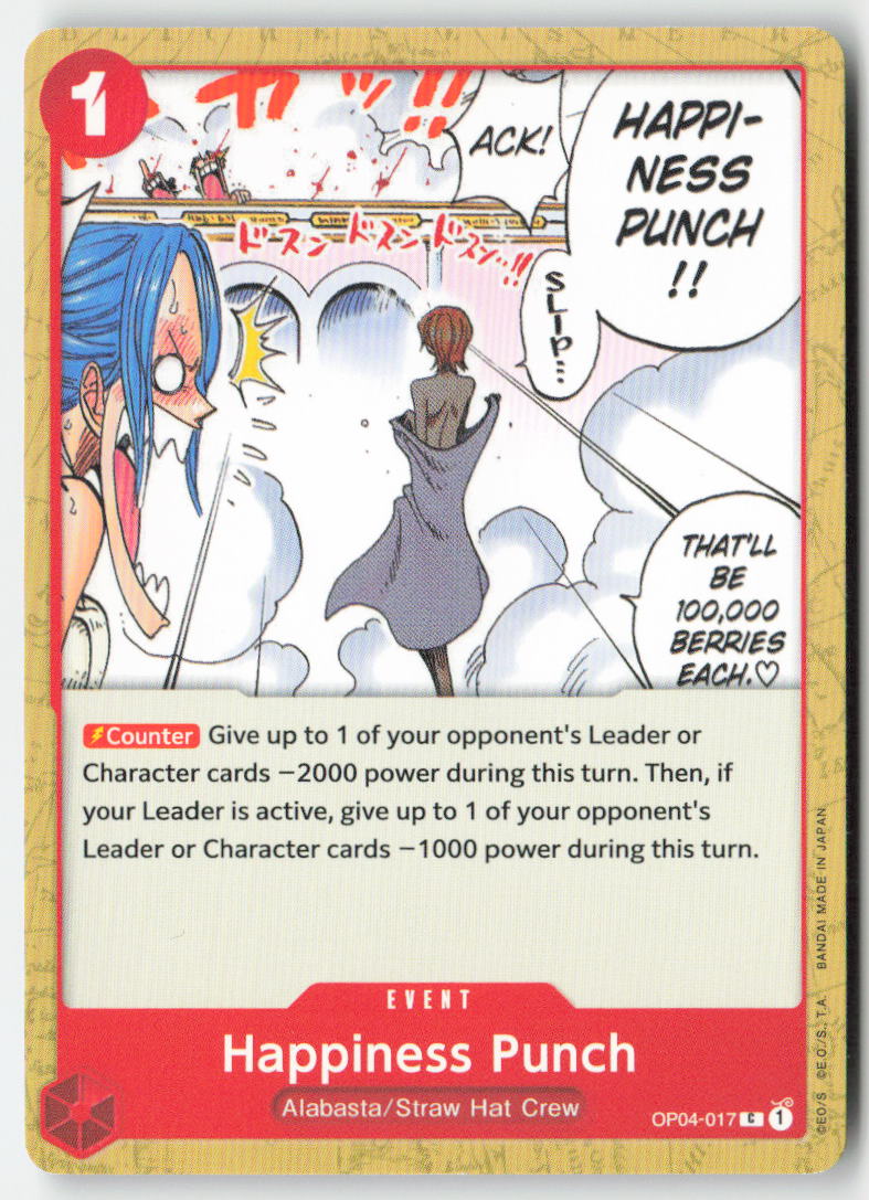 Happiness Punch OP04-017 Normal Common Lightly Played