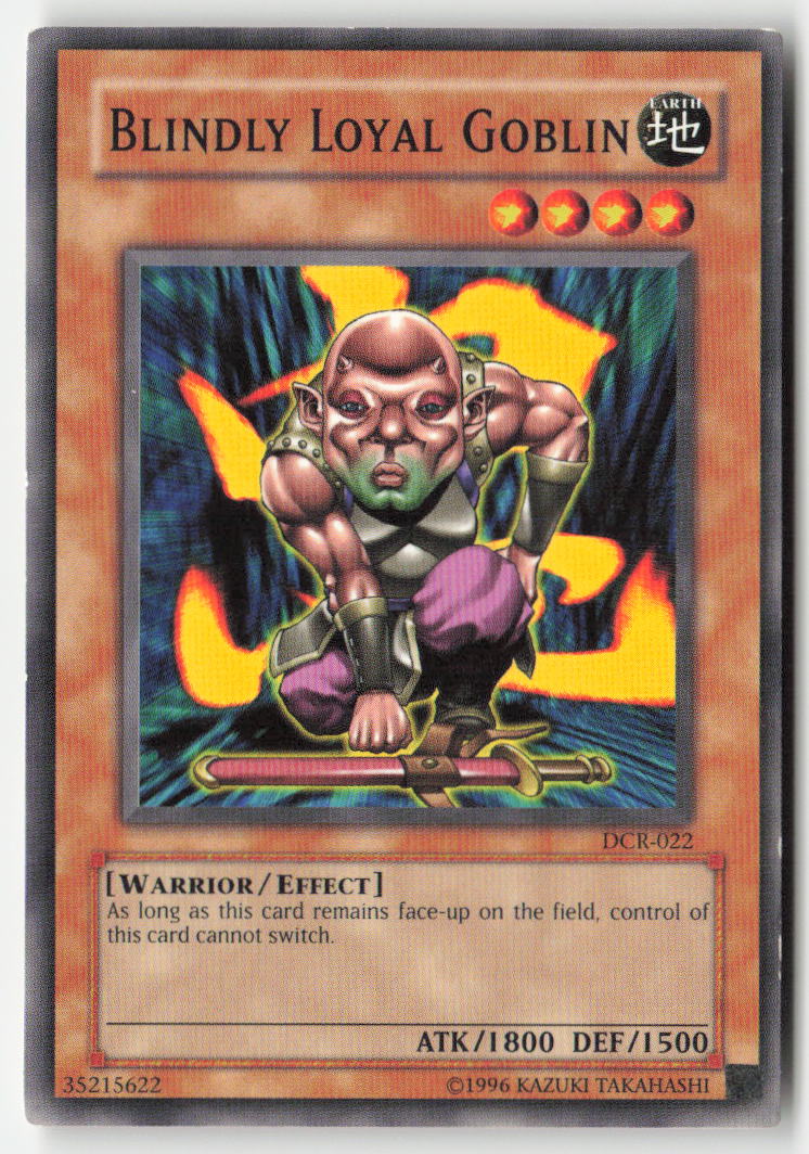 Blindly Loyal Goblin DCR-022 Unlimited Common Moderately Played, Front