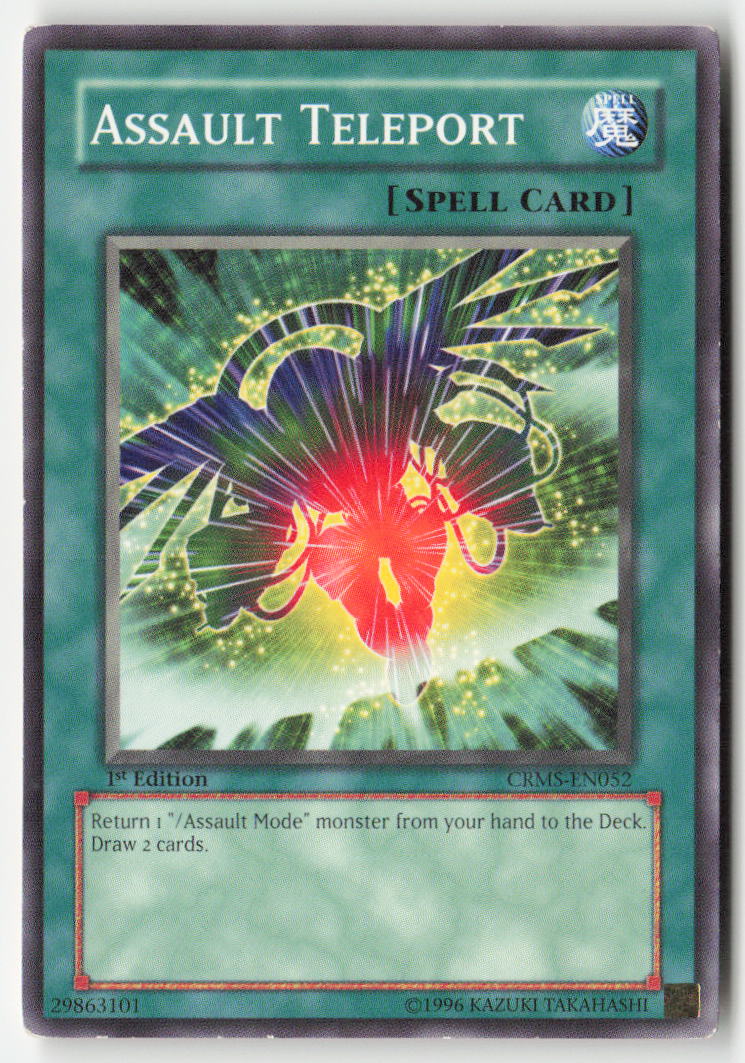 Assault Teleport CRMS-EN052 1st Edition Common Moderately Played, Front