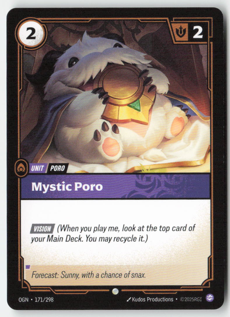 Mystic Poro #171/298 - Origins - Riftbound - Common - Lightly Played