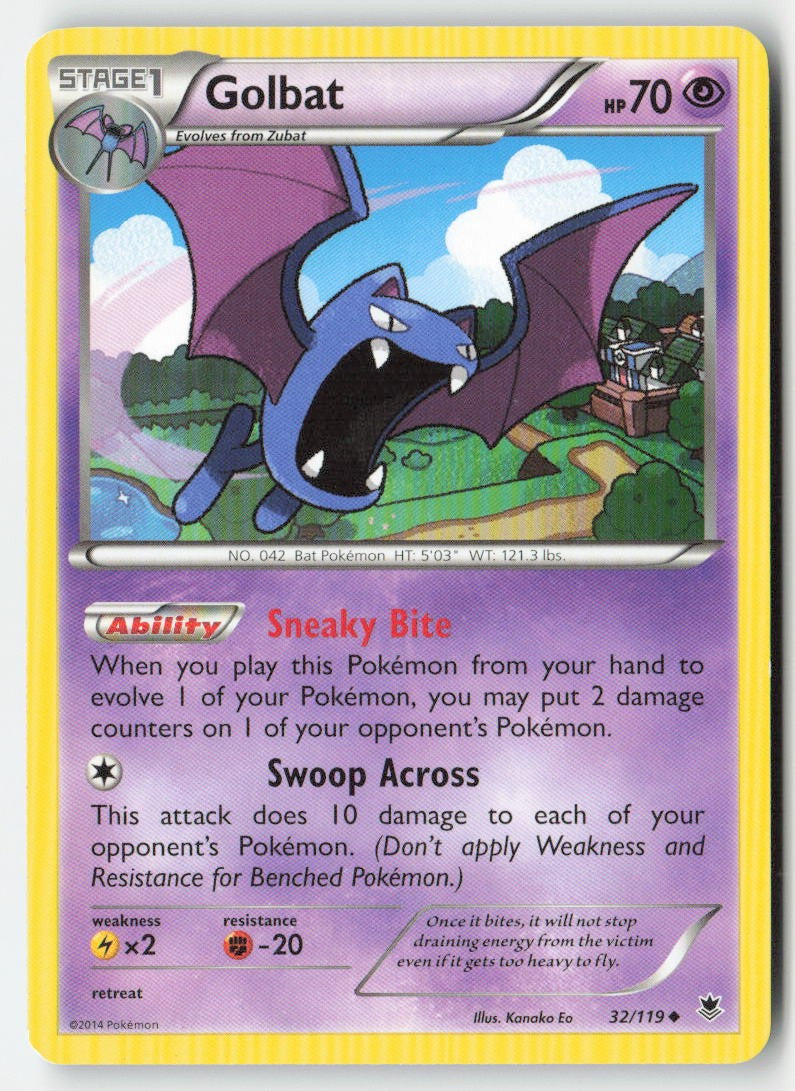 Golbat 32/119 Regular Phantom Forces Moderately Played, Front