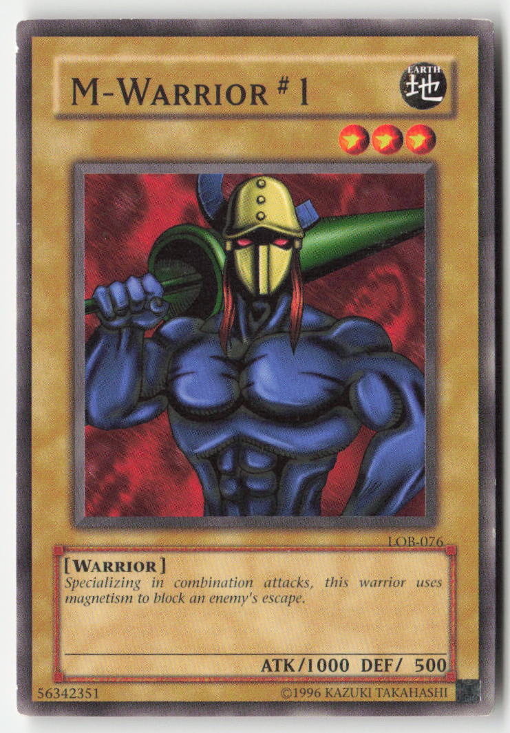 M-Warrior #1 LOB-076 Unlimited Common Moderately Played