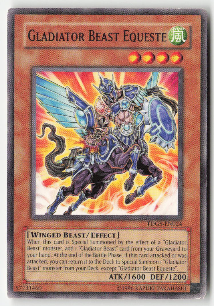 Gladiator Beast Equeste TDGS-EN024 Unlimited Common Moderately Played, Front