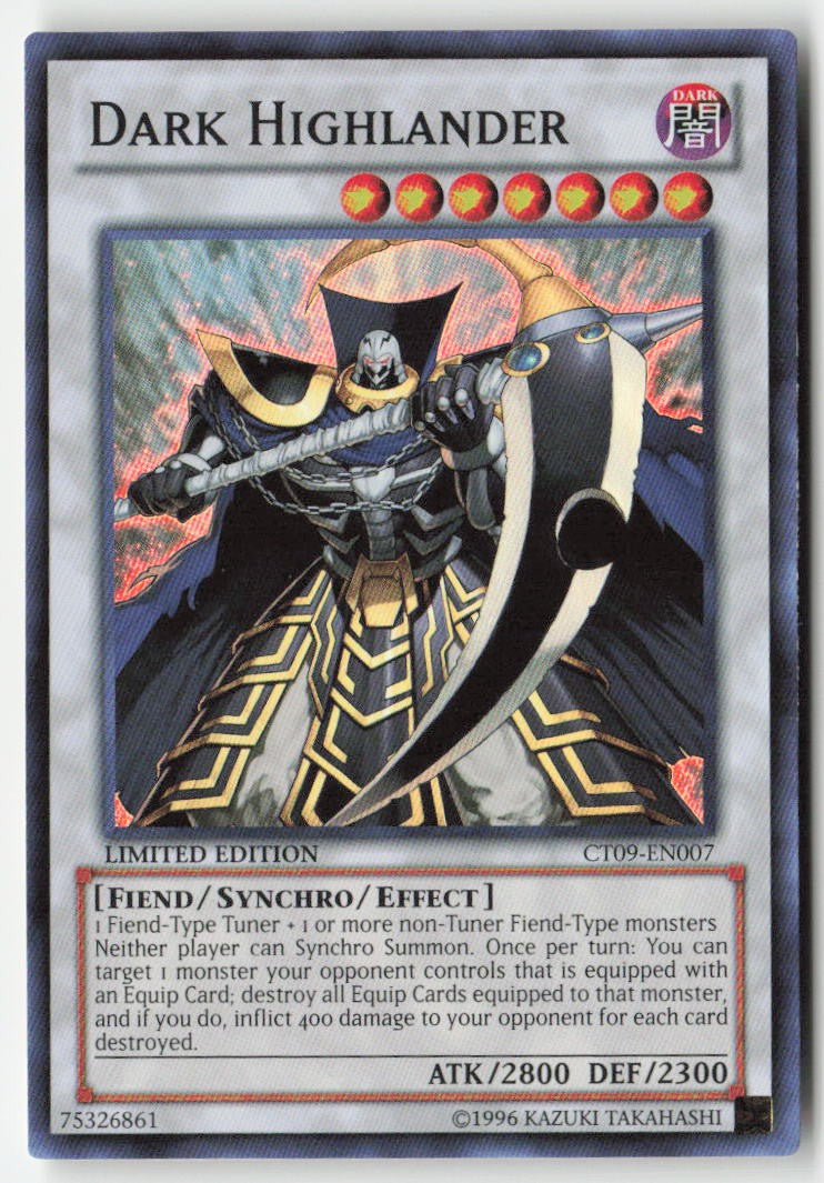 Dark Highlander CT09-EN007 Limited Edition Super Rare Moderately Played