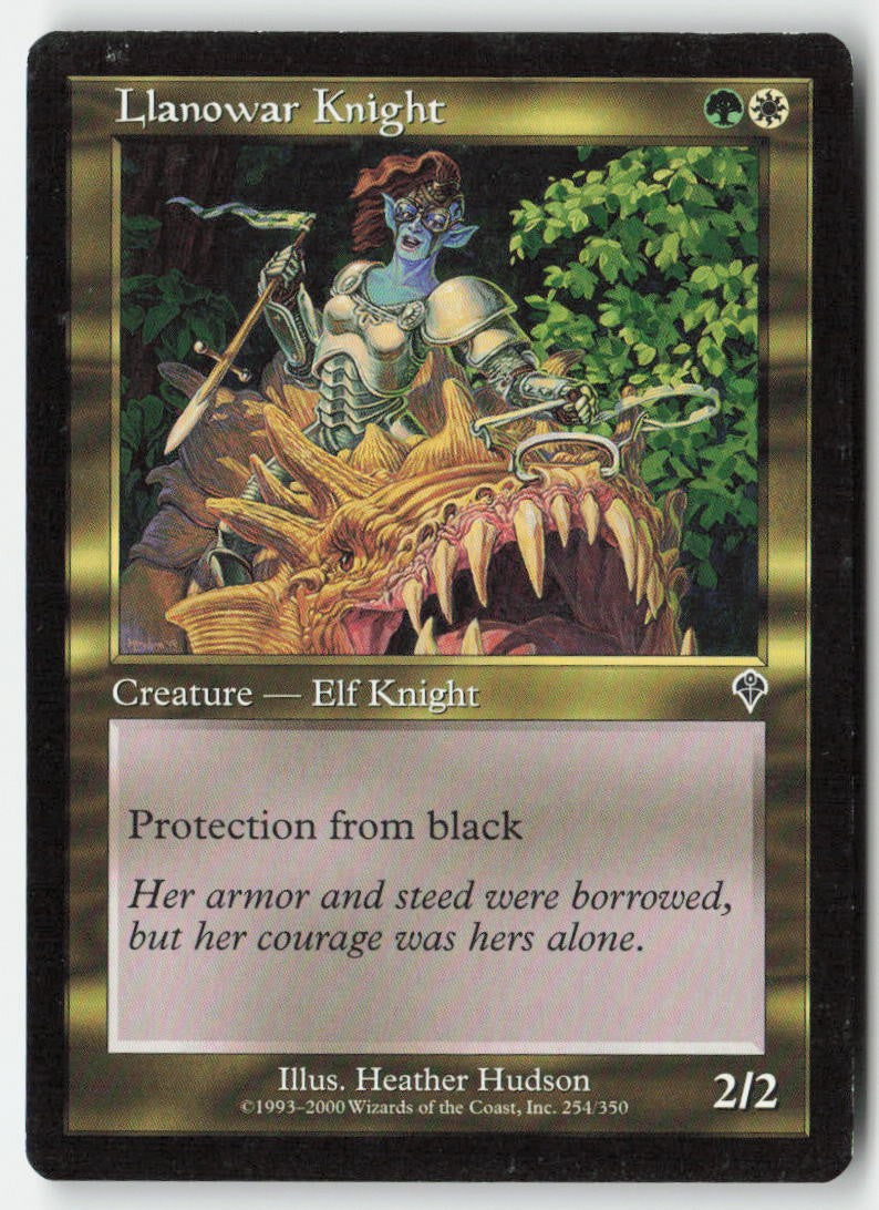 Llanowar Knight INV 254 Common Moderately Played