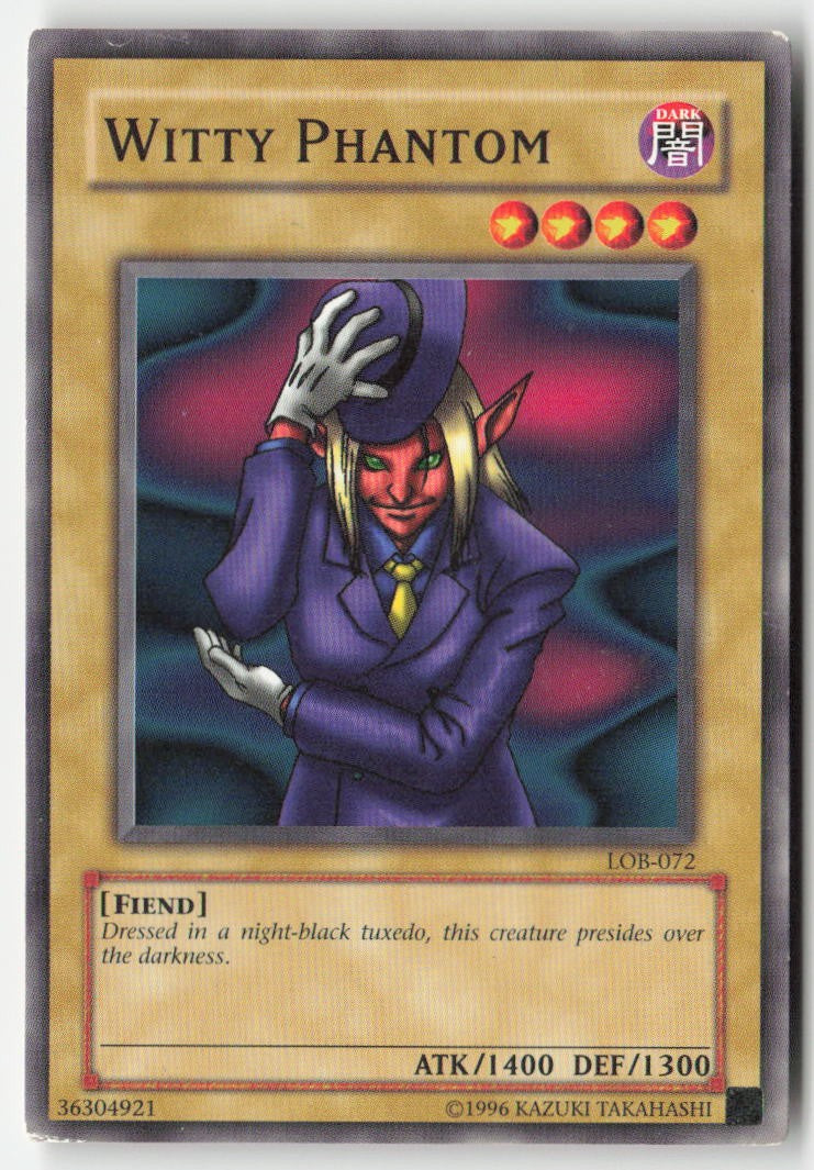 Witty Phantom LOB-072 Unlimited Common Moderately Played, Front