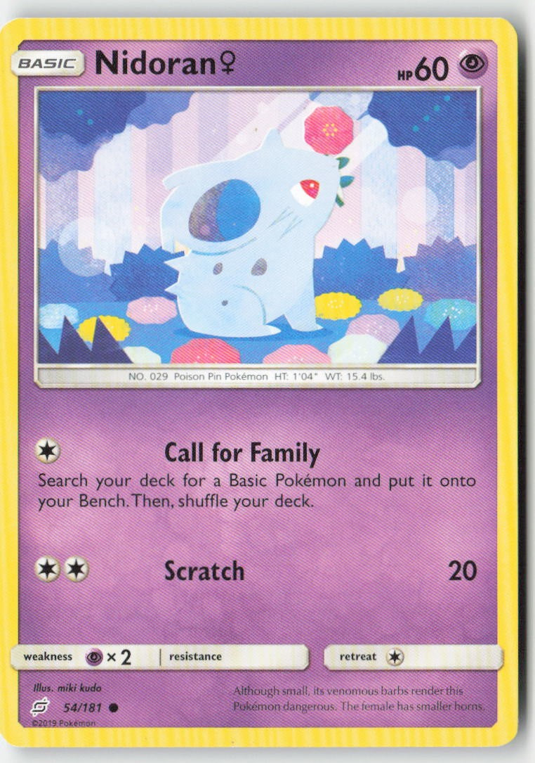 Nidoran♀ 54/181 Regular Team Up Moderately Played