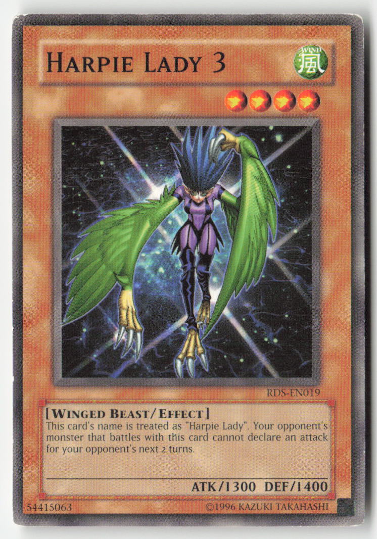 Harpie Lady 3 RDS-EN019 Unlimited Common Moderately Played, Front