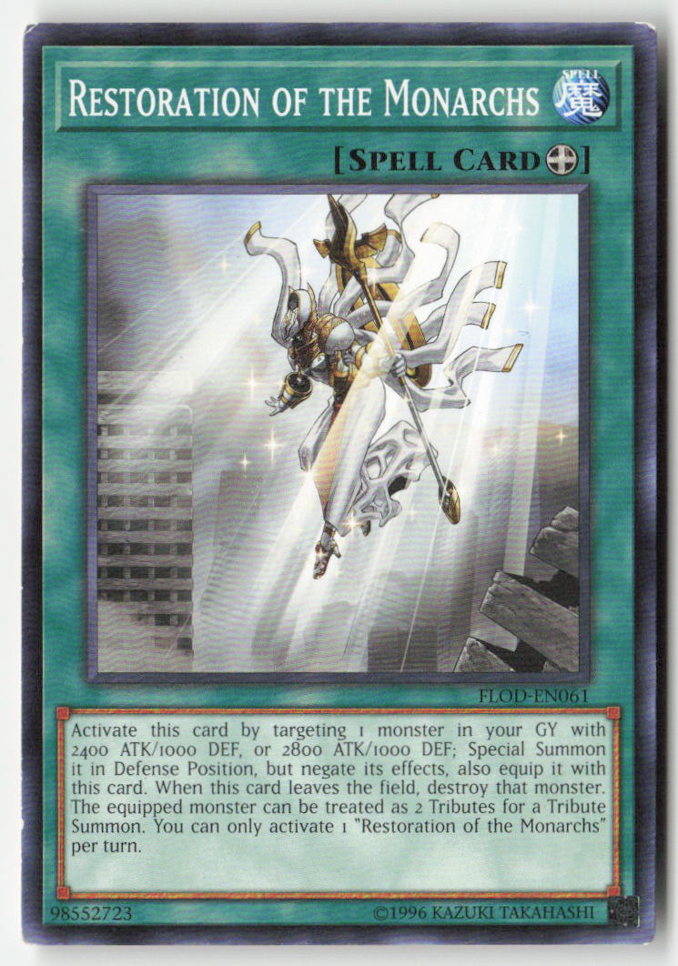 Restoration of the Monarchs FLOD-EN061 Unlimited Common Moderately Played