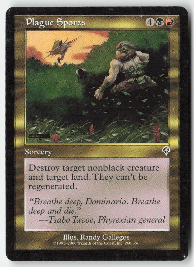 Plague Spores INV 260 Common Moderately Played
