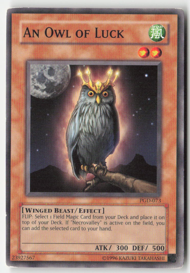 An Owl of Luck PGD-073 Unlimited Common Moderately Played, Front