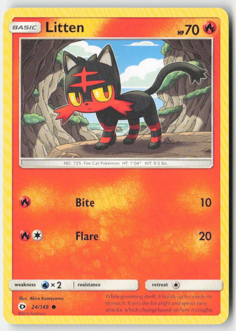 Litten 24/149 Regular Sun & Moon Moderately Played